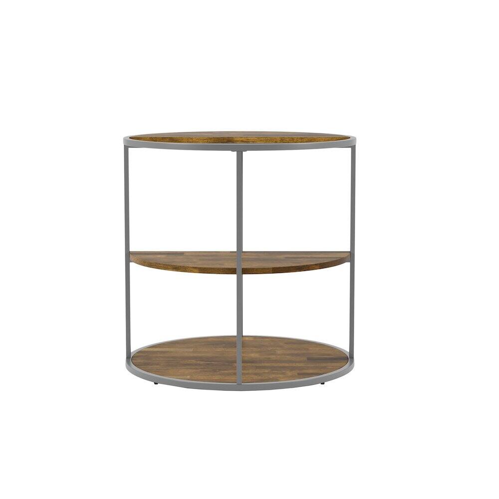 Furniture of America - Marquesa Contemporary Wood Round End Table - Gray