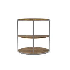 Front. Furniture of America - Marquesa Contemporary Wood Round End Table - Gray.