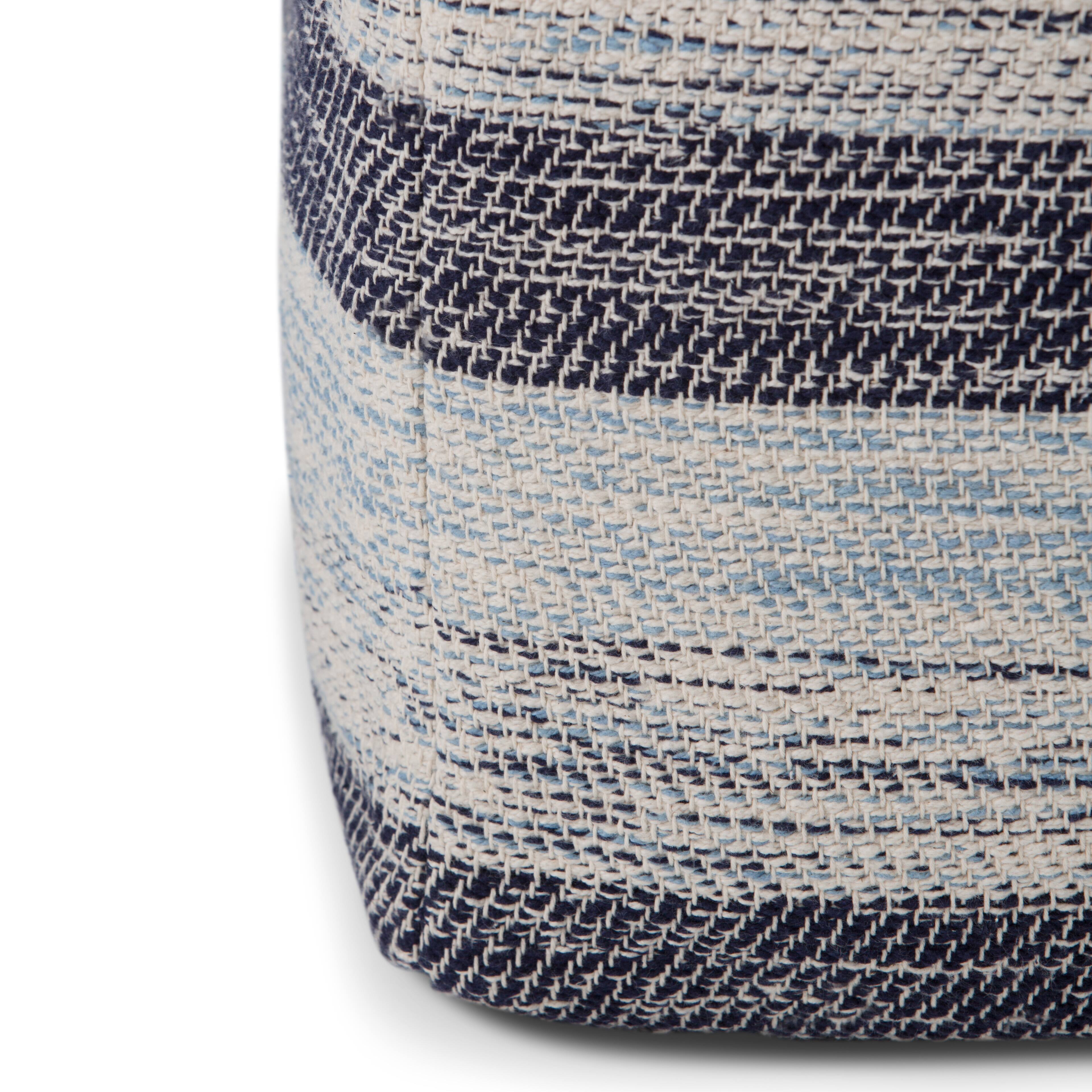 Alt View 12. Simpli Home - Clay Square Pouf - Patterned Blue Melange.