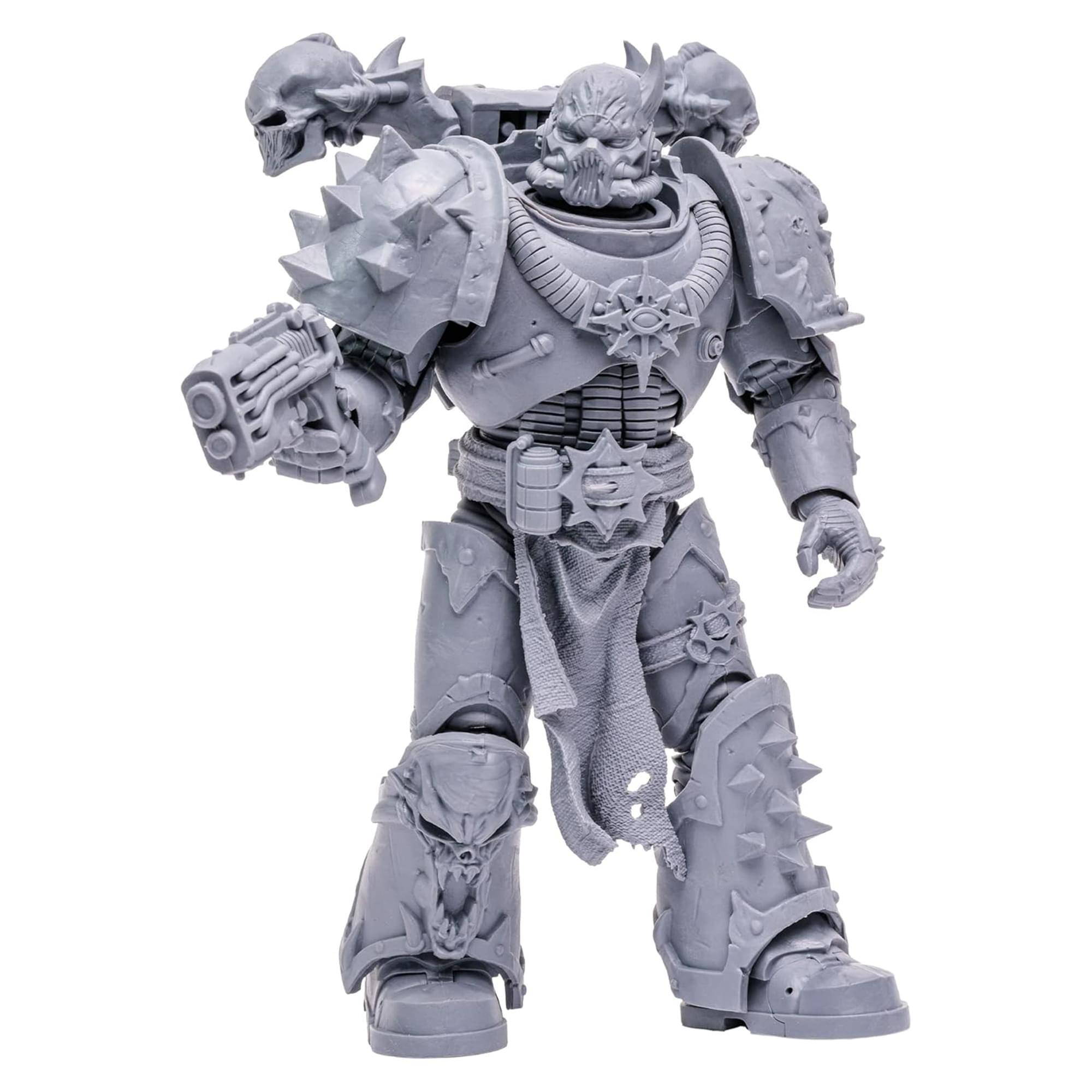 Alt View 2. McFarlane Toys - Warhammer 40K 7 Inch Action Figure | Chaos Space Marine - Grey.