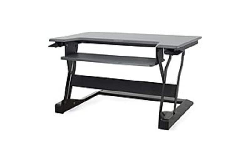 Ergotron - 33-397-085 WorkFit-T Sit-Stand Desktop Workstation Stand - Black