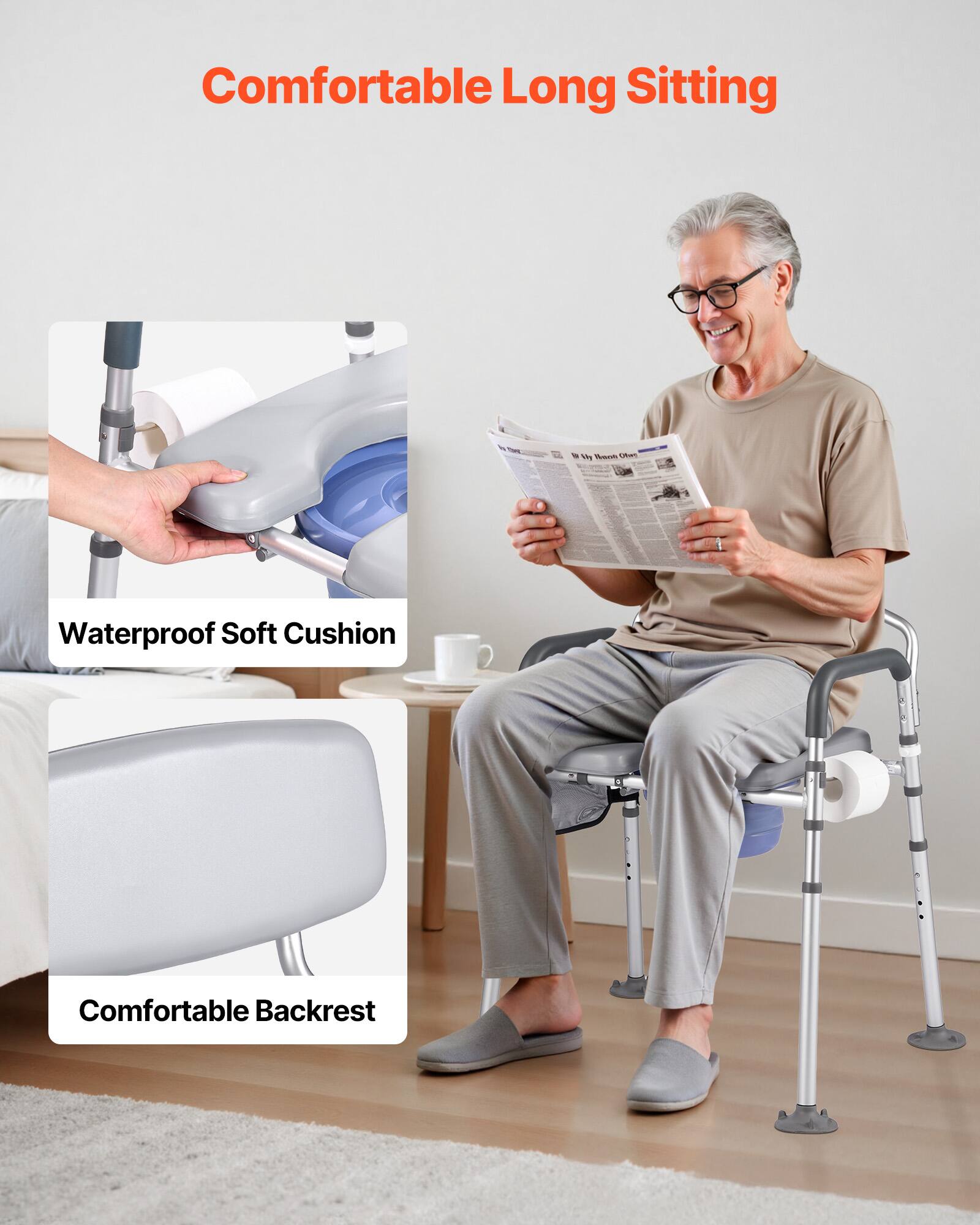 Comfortable Long Sitting - Waterproof Soft Cushion - Comfortable Backrest