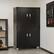 Alt View 3. Winado - Garage Large Metal Storage Cabinet with 4 Adjustable Shelves & 2 Pegboards & Casters & 4-Door and Lock for Workshop,Home - Black.
