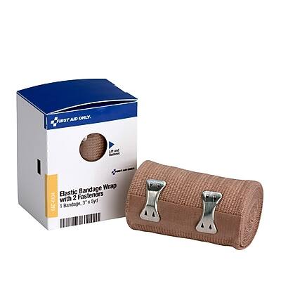 AID ONLY. FIRST AID ONLY.

Elastic Bandage Wrap with 2 Fasteners
1 Bandage, 3" x 5yd