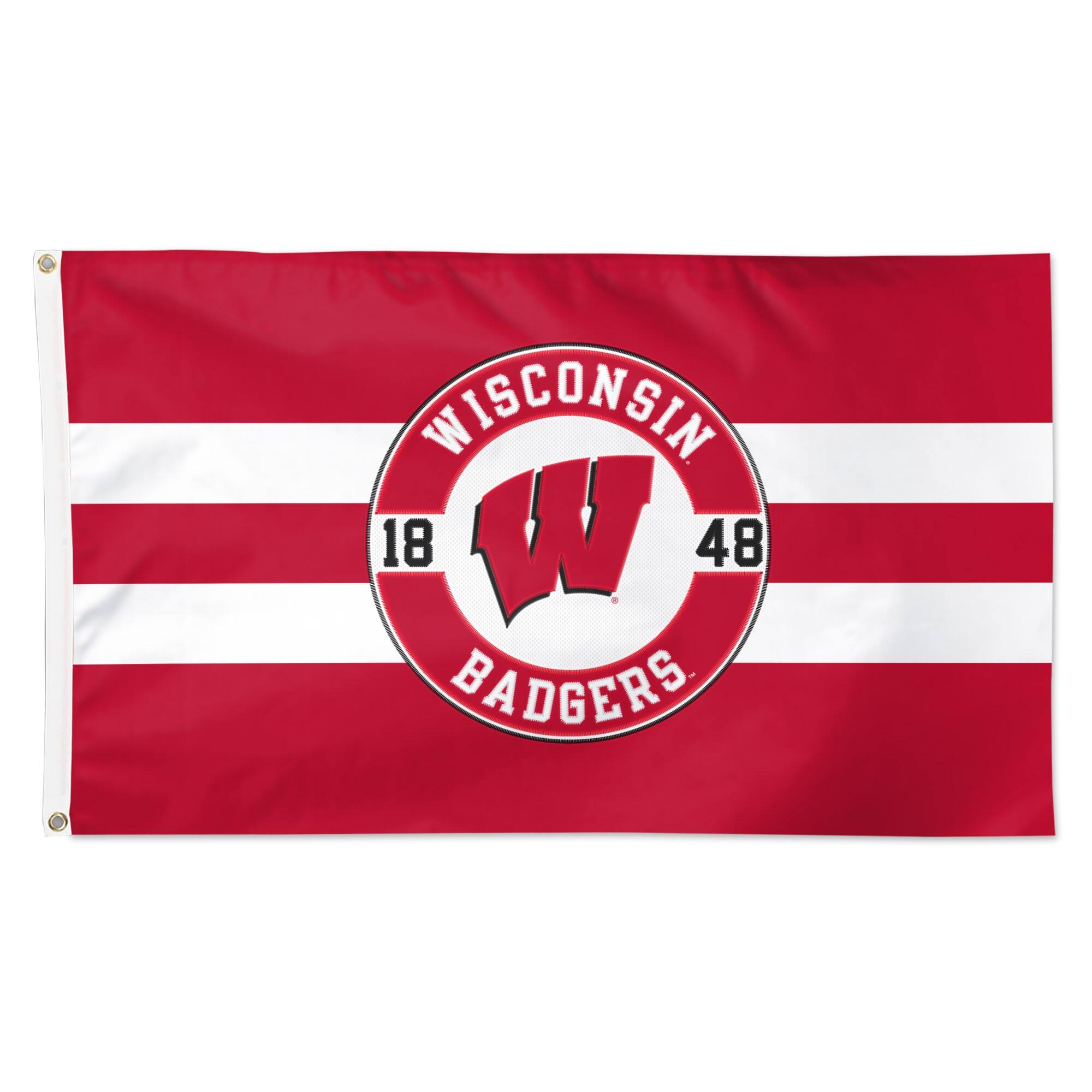 WinCraft - Wisconsin Badgers 3' x 5' Applique Flag - Multicolor