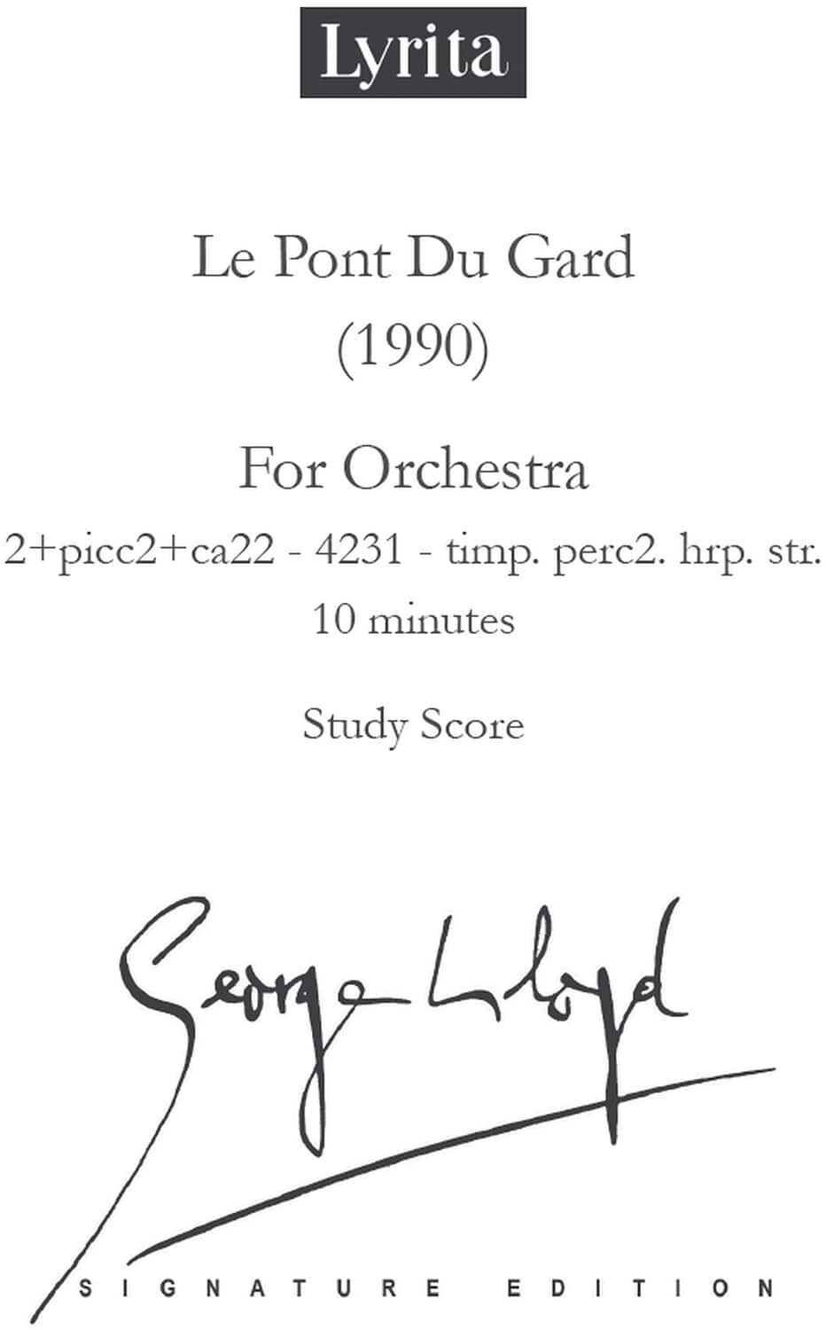 PopMarket - Lloyd: Le Pont Du Gard for Orchestra - Study Score - Multicolor price history on PriceWatchPro
