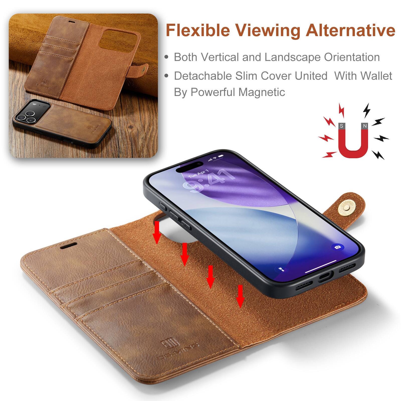 Flexible Viewing Alternative  
Both Vertical and Landscape Orientation  
Detachable Slim Cover United With Wallet By Powerful Magnetic