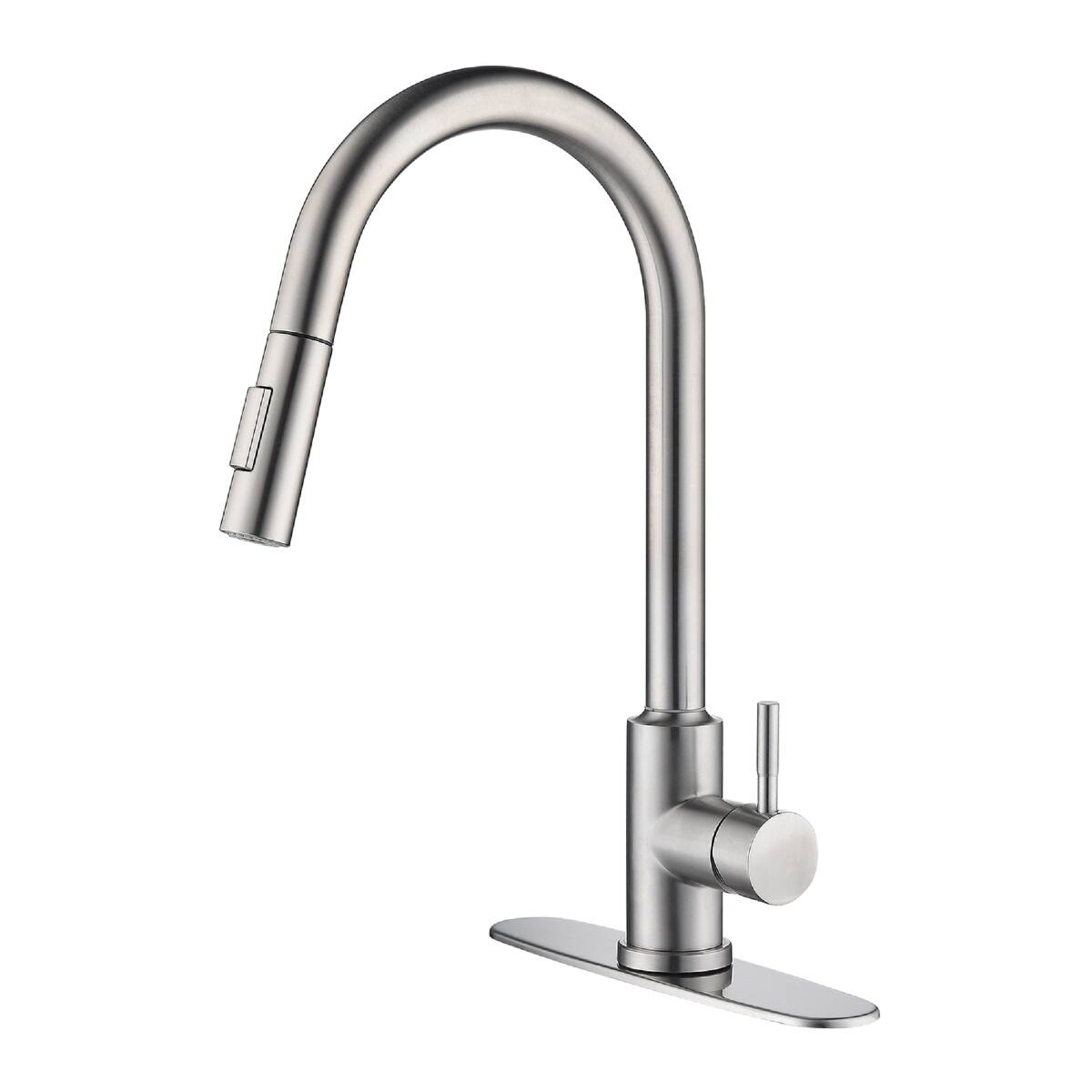Alt View 1. Ropilly - Ropilly Touch Kitchen Faucet with Pull Down Sprayer, Brushed Nickel Single Handle High Arc Faucet - Brushed Nickel.