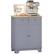 Front. Homcom - Storage Cabinet, Sideboard Floor Cupboard with Solid Wood Top, Adjustable Shelf - Gray.