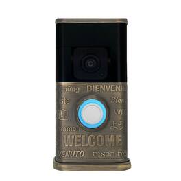 Michael Healy - Multilingual Welcome Video Doorbell Cover (Ring 3, 3 Plus, 4, Battery Plus and Battery Pro) - Antique Brass