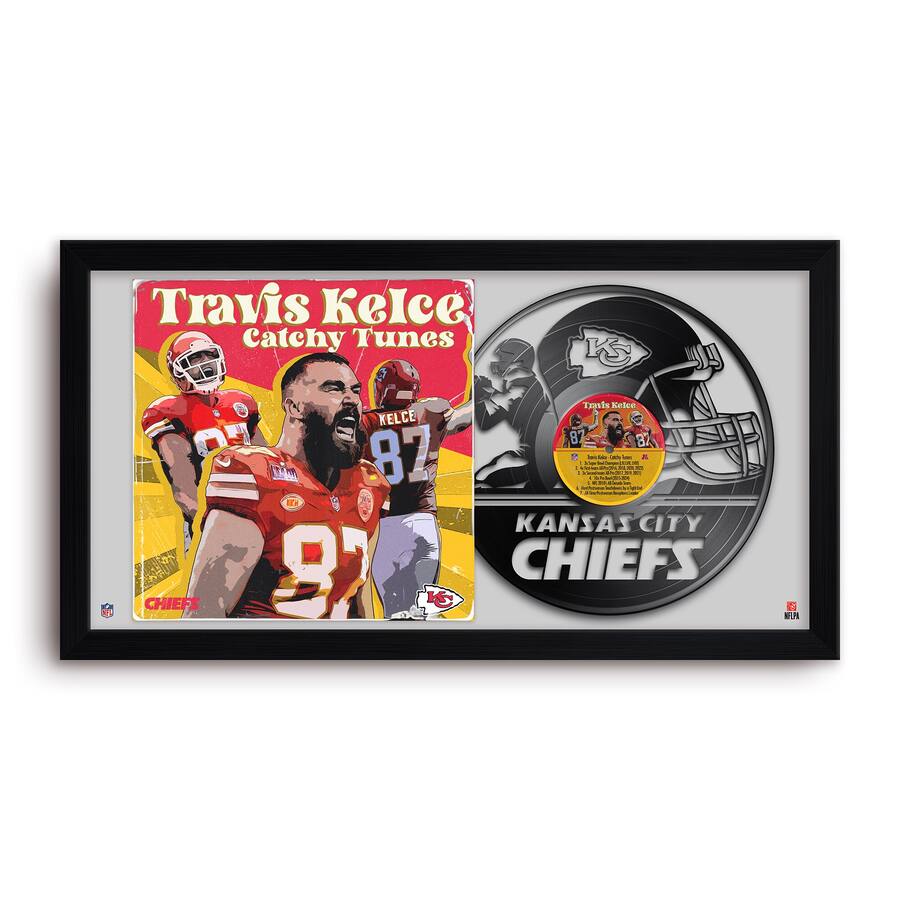 Sporticulture Travis Kelce Kansas City Chiefs 14" x 26" Framed Art