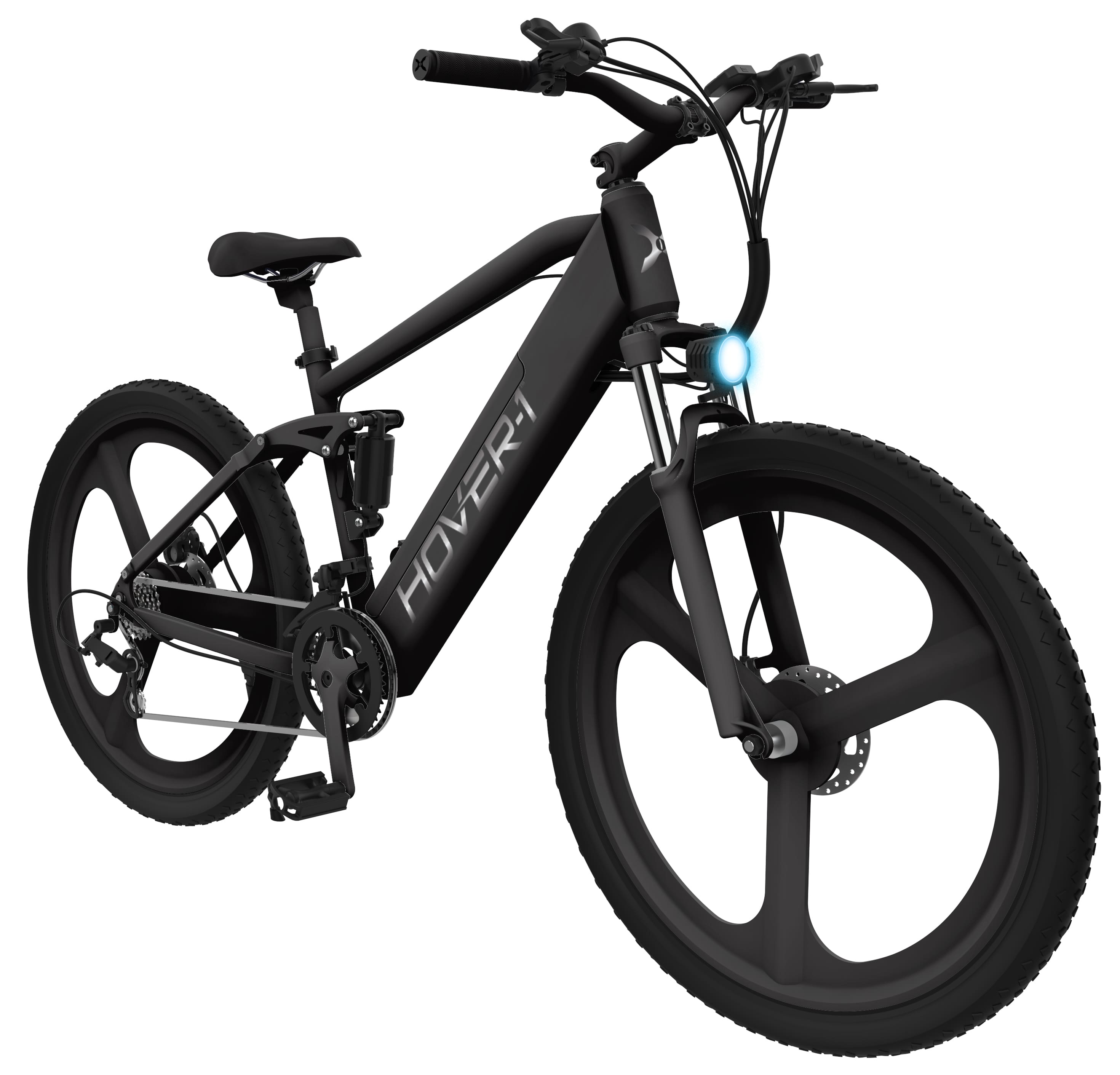 Front. Hover-1 - Instinct eBike 40 miles Max Range and 15 mph Max Speed with Pedal-Assist - Black.