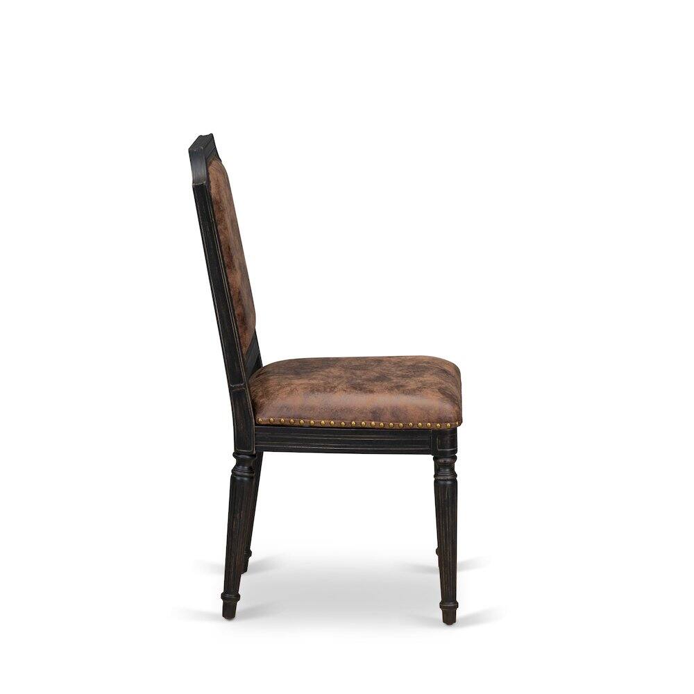 Alt View 4. East West Furniture - Upholstered Chairs - Brown.