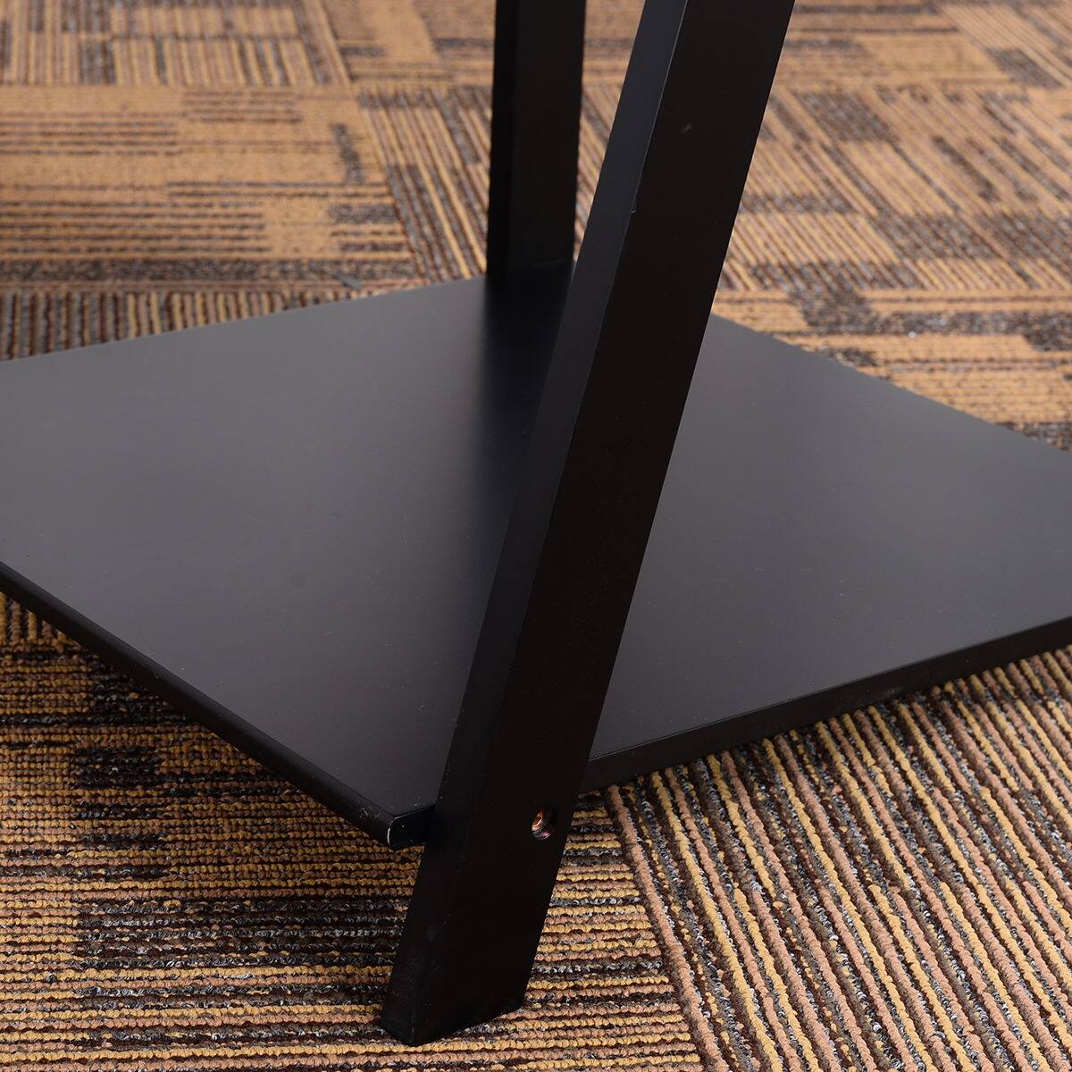 Alt View 5. Ecooso - 4-Tier Leaning Ladder Bookcase with Open Display Shelves for Living Room or Office - Black.