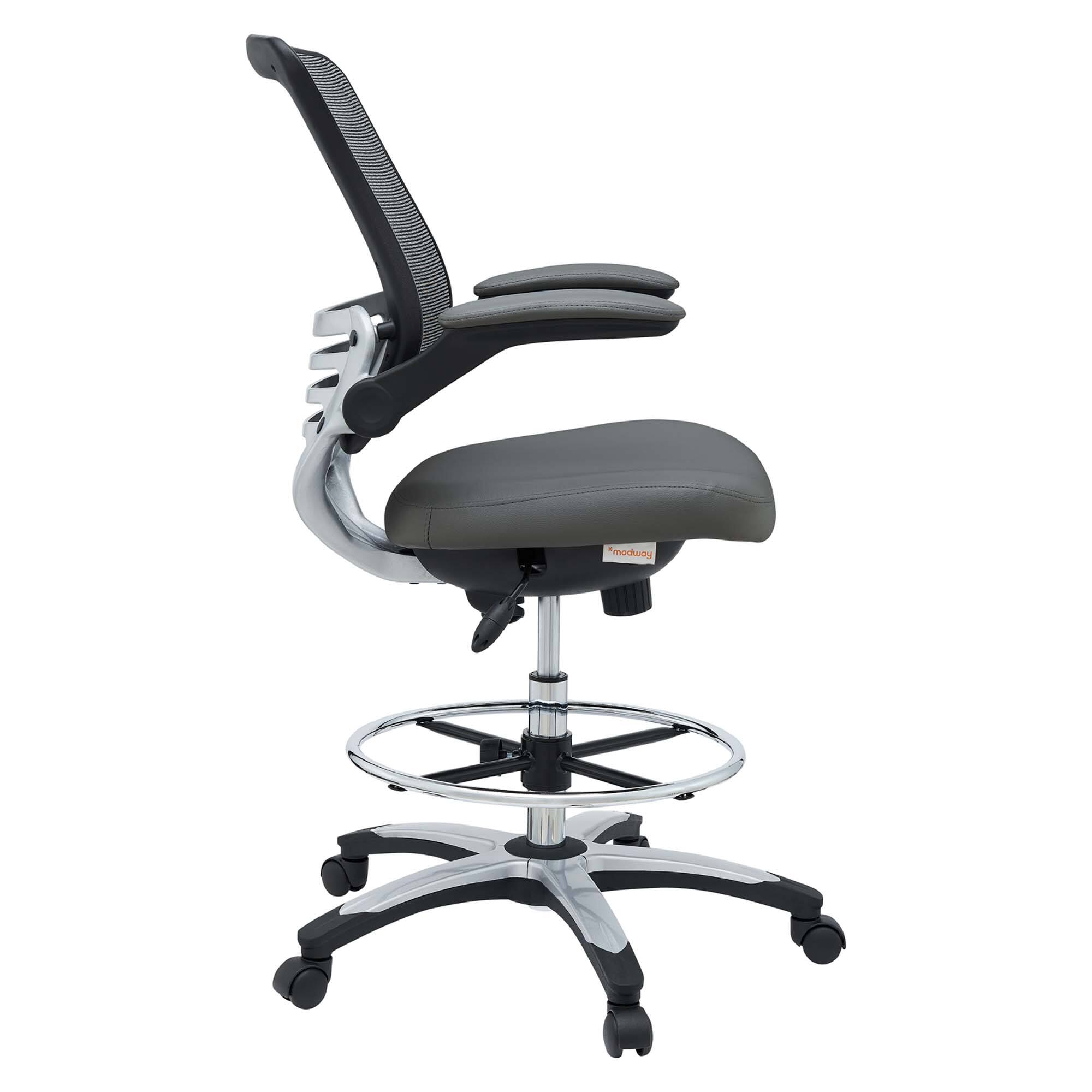 Back. Modway - Edge Drafting Chair by Modway - Gray.