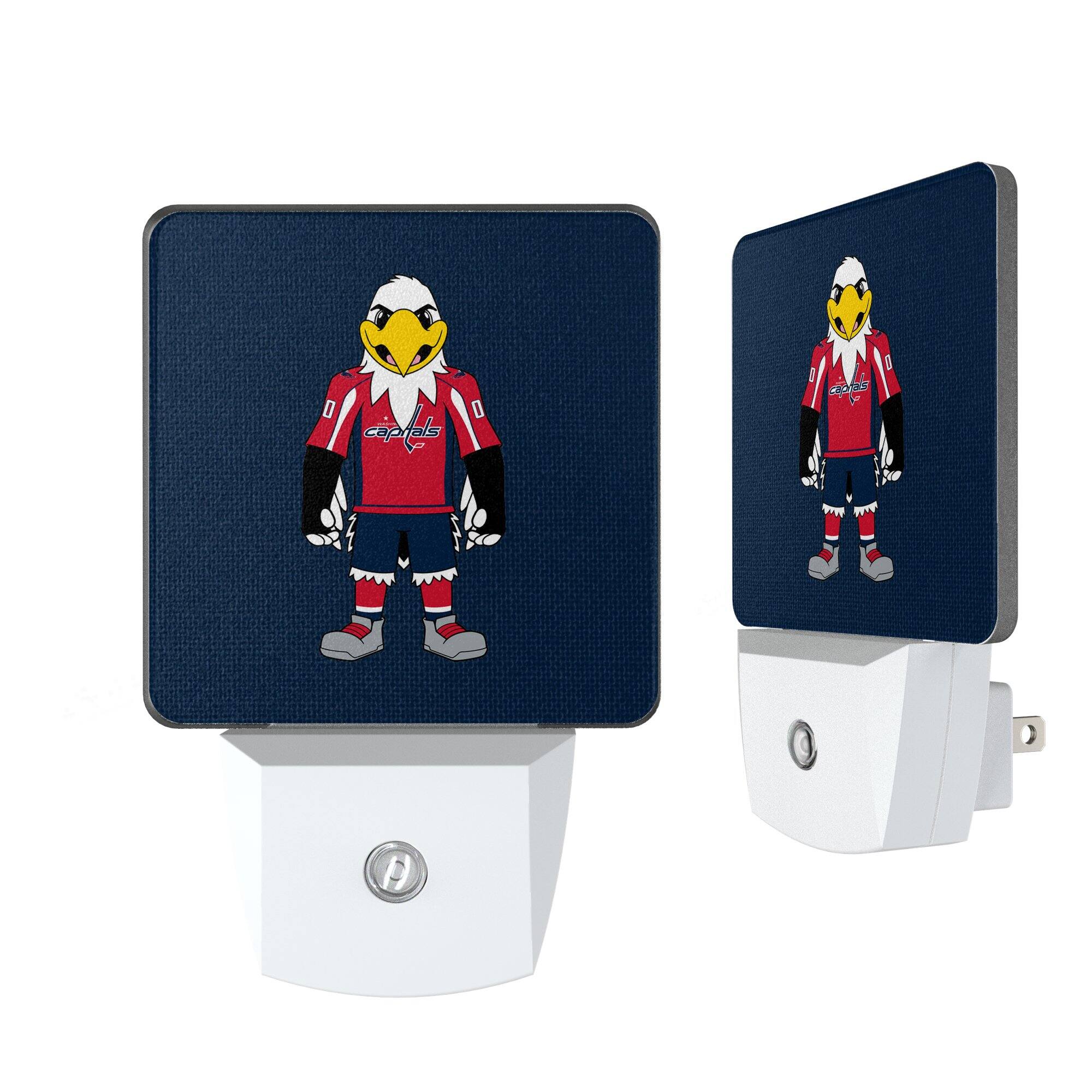Keyscaper - Washington Capitals 2-Pack Solid Design Mascot Nightlight Set - White