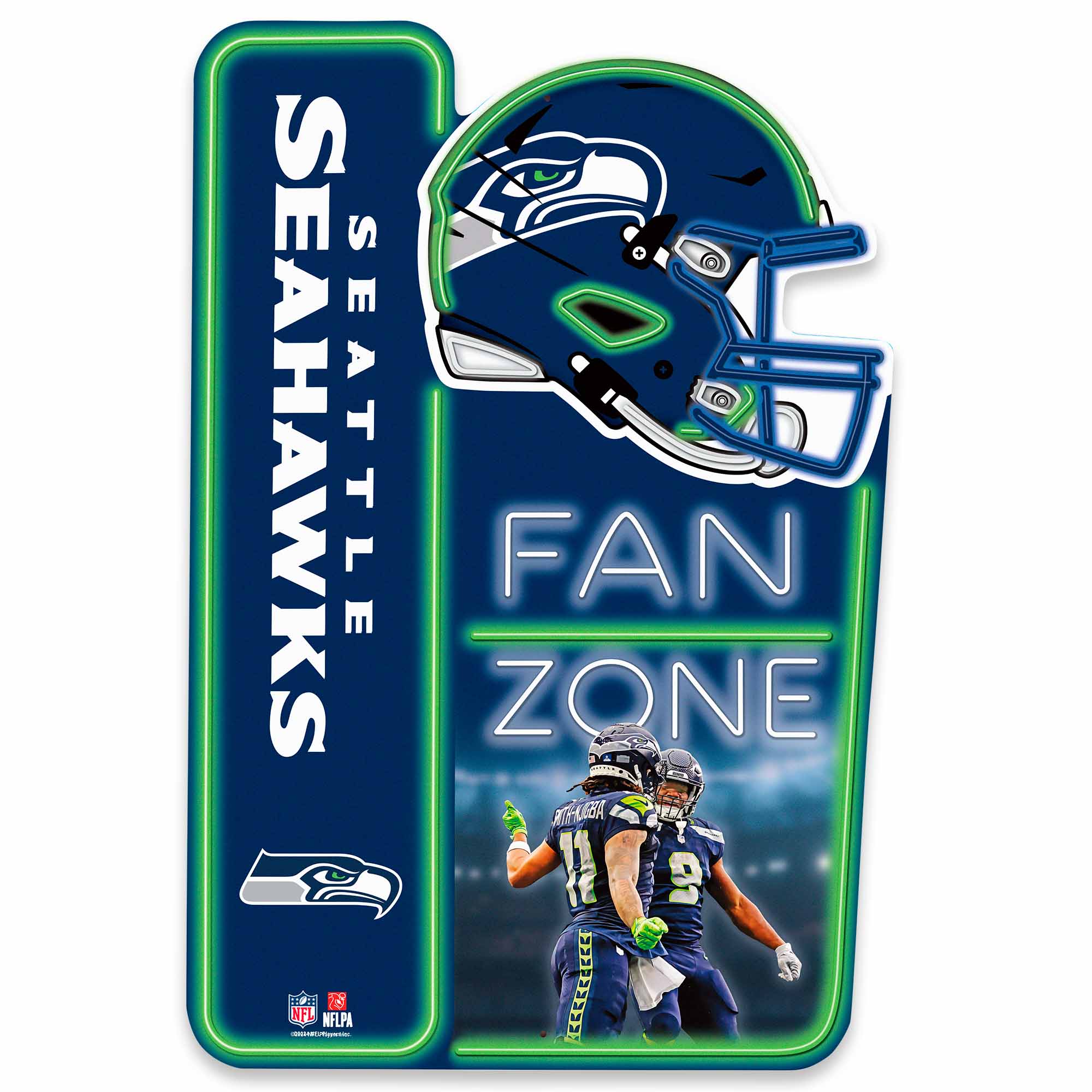 Seattle Seahawks 13" x 19.5" Fan Zone Metal Sign