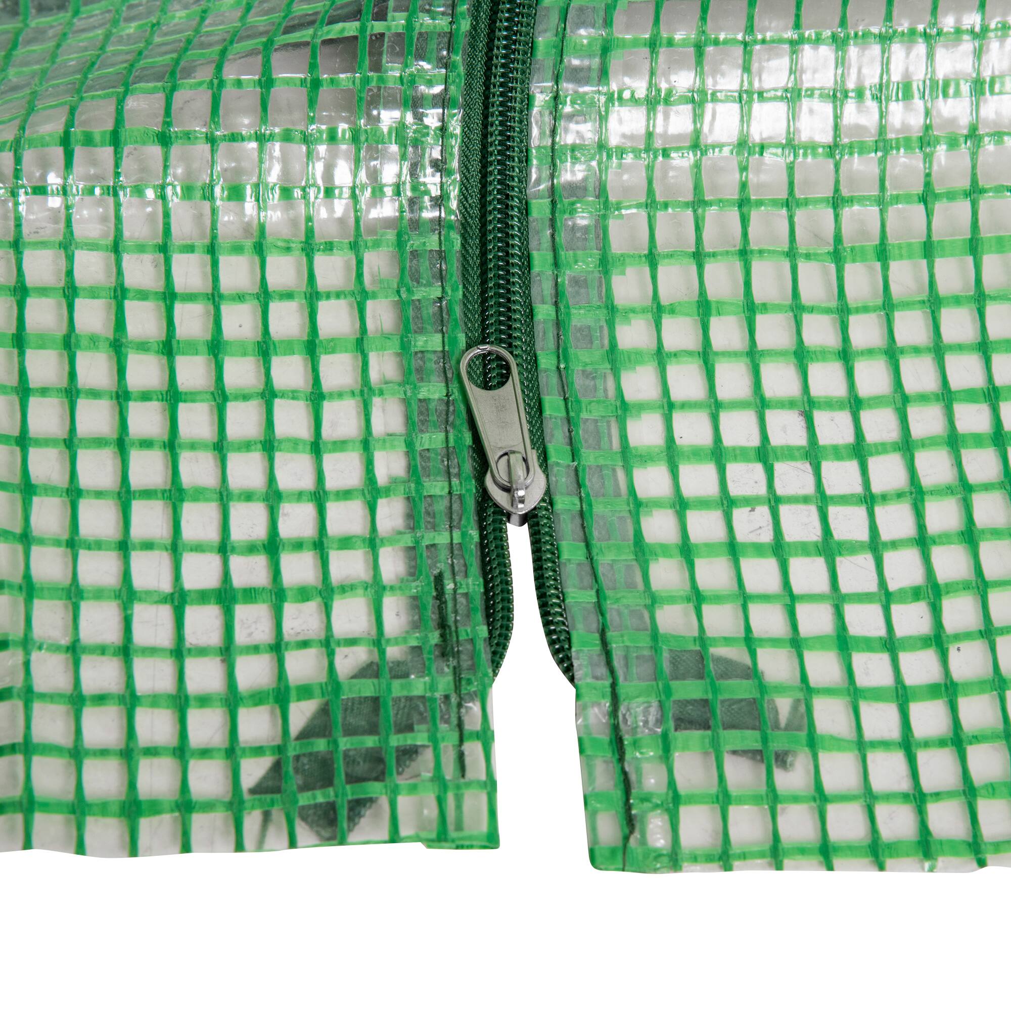 Alt View 7. Outsunny - 6' x 3' x 3' Portable Mini Greenhouse Outdoor Garden with Large Zipper Doors and Water/UV PE Cover.