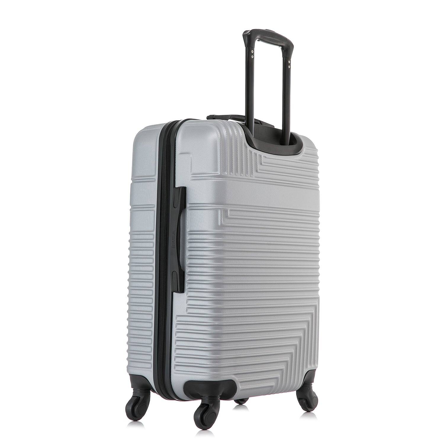 Alt View 1. InUSA - Resilience Lightweight Hardside Spinner Luggage 24" - Silver.