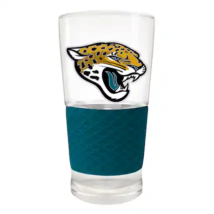 Front. Great American Products - 22oz. Pilsner Glass with Silicone Grip - Teal.