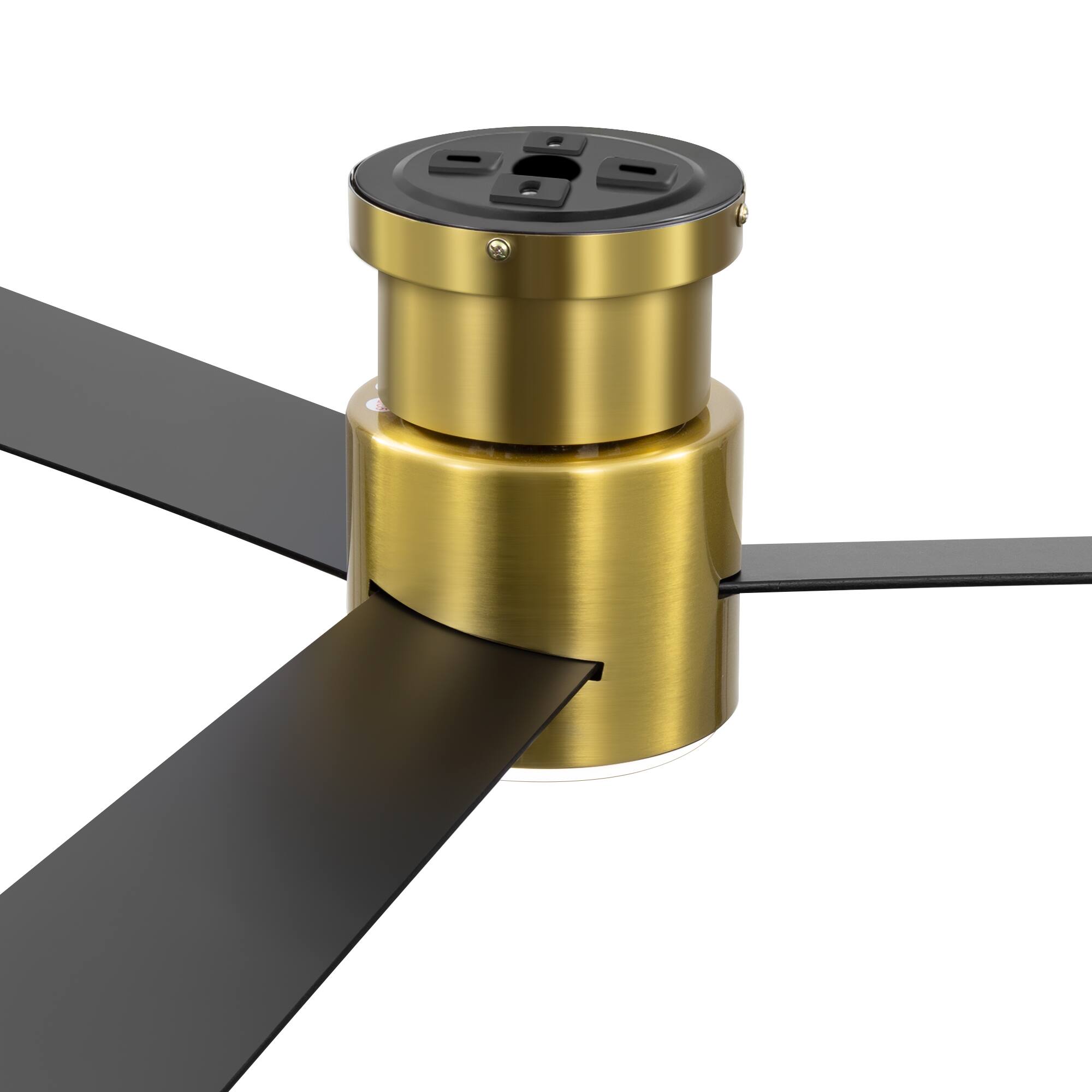 Alt View 8. Breezary - Breezary 52'' Flush Mount Ceiling Fan with 3 Plywood Blades, 3-Color Light, 6-Speed DC Motor, Remote with Timer & Memory - Golden and Matte Black.