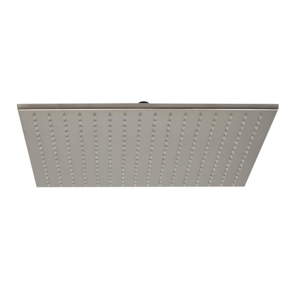 Alfi - Brushed Nickel 16" Square Multi Color LED Rain Shower Head - Silver