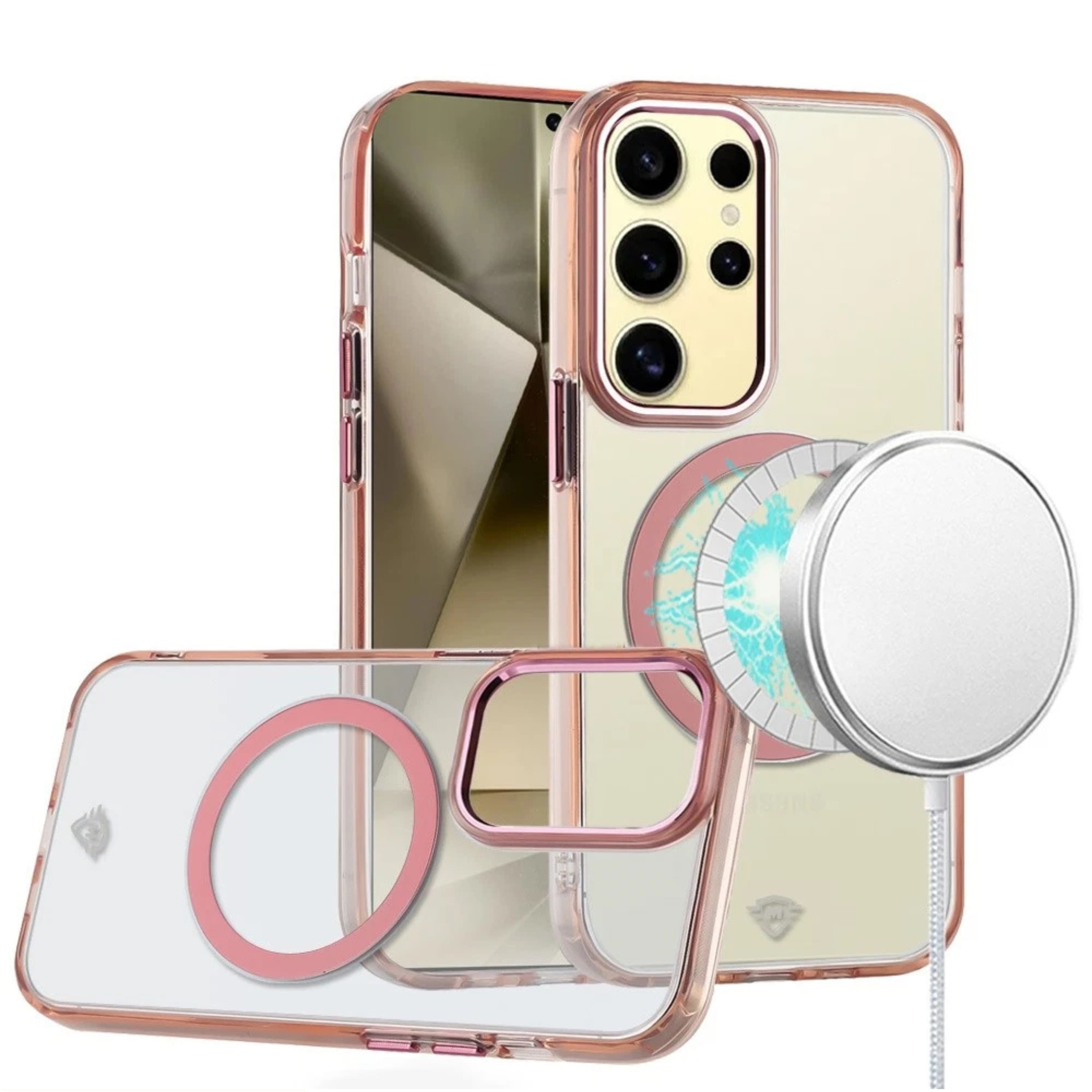 Kitcheniva - Trans-Clear Metal Buttons Magnetic Charging Phone Case For Samsung Galaxy S24 Plus - Biege price history on PriceWatchPro