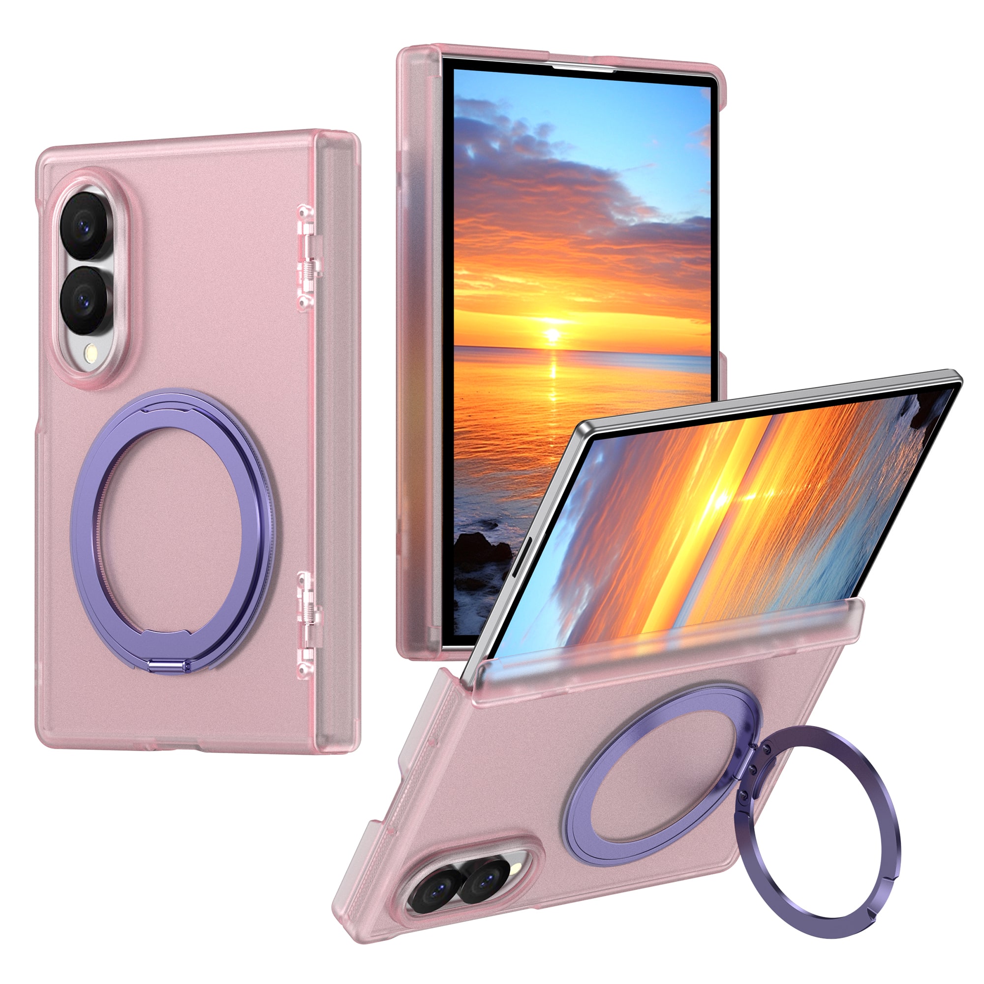 Dteck - Magnetic Case for Samsung Galaxy Z Fold8, Slim Matte PC Back Cover with Kickstand, Hinge Protection,No Front Frame - Mattepink price history on PriceWatchPro