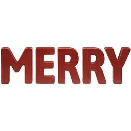 BreeBe - *5/Set MERRY Wooden Letters - Red