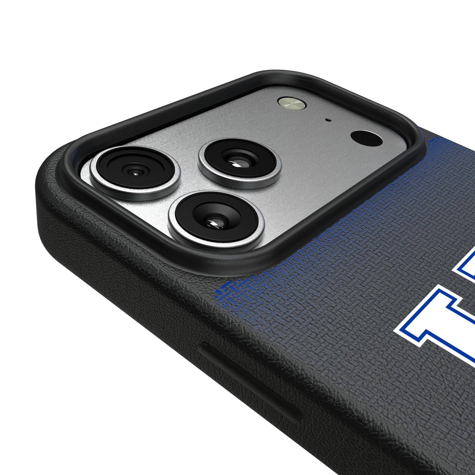 Alt View 2. Keyscaper - Kentucky Wildcats Linen Logo iPhone Magnetic Bump Case - 15 Pro Max - Black.