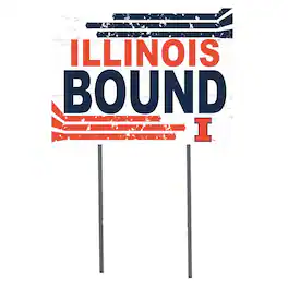 Jardine - Illinois Fighting Illini 18'' x 24'' Bound Yard Sign - White