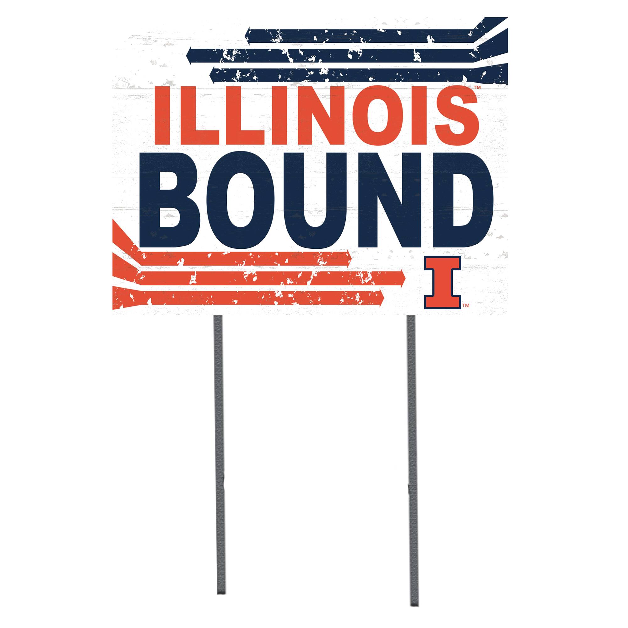 Illinois Fighting Illini 18'' x 24'' Bound Yard Sign