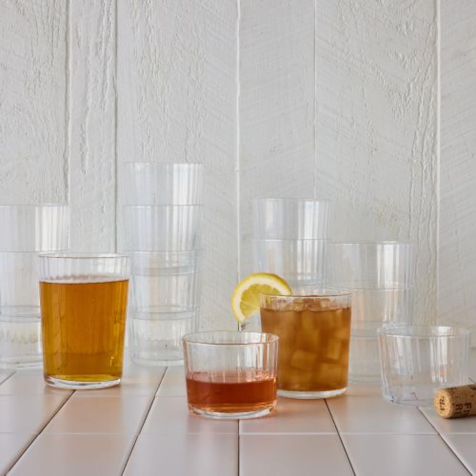 Alt View 2. Bormioli Rocco - Bormioli Rocco Exclusiva Rum Tumblers, Set of 12, 7.25 Oz Ribbed Glasses - Clear.