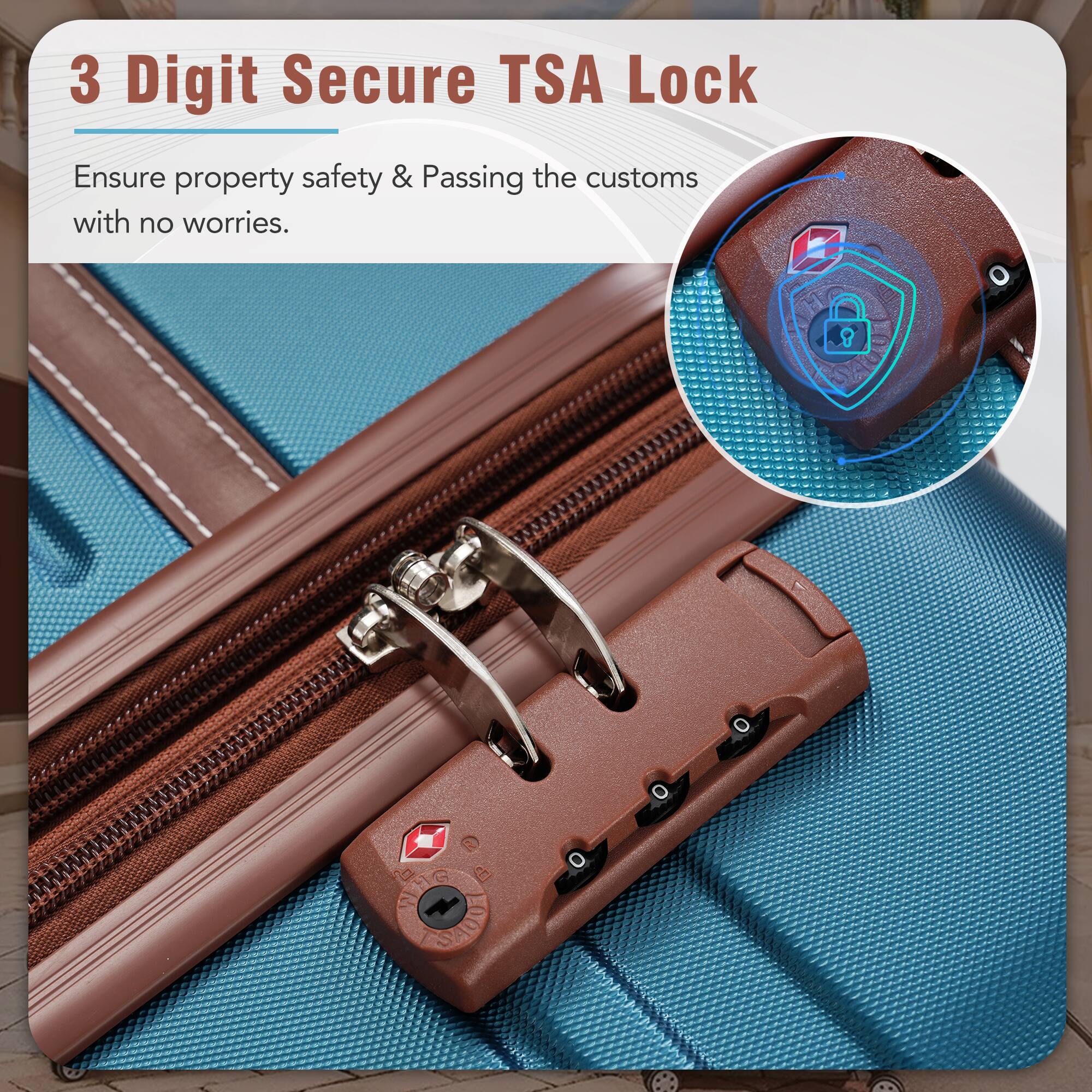 3 Digit Secure TSA Lock

Ensure property safety & Passing the customs with no worries.