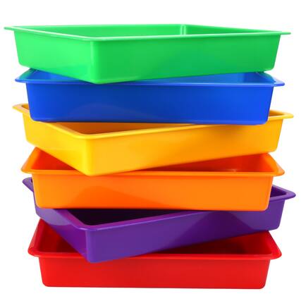 Front. Paradigms Interiors - Turn In Trays Classroom Paper For With - Rainbow Color.