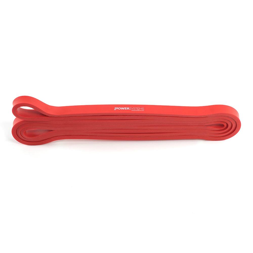 Front. Power Systems - 41" Strength Band – Light (5-25 lbs) Resistance Band for Strength Training - Red.