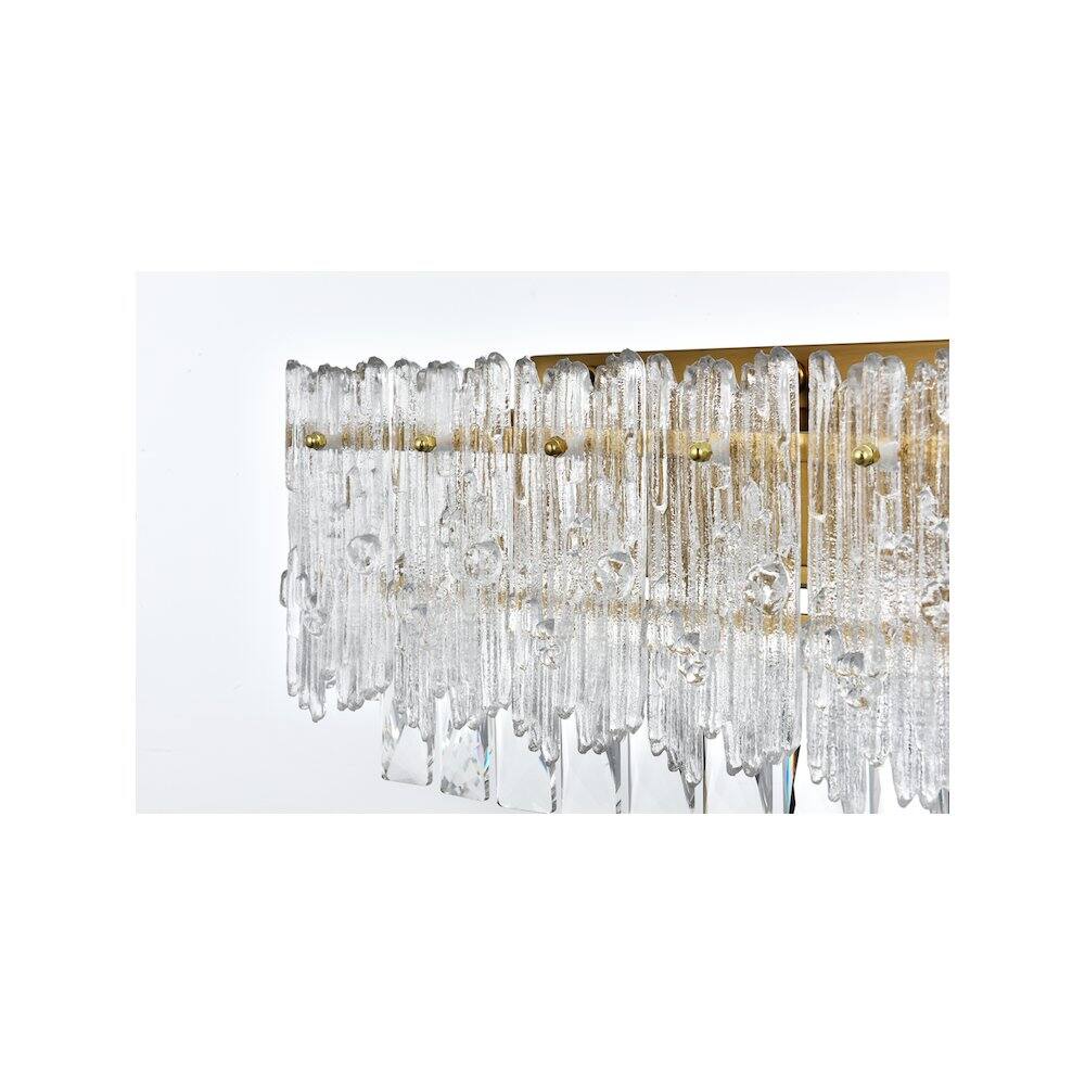 Back. Elegant Lighting - Emilia 19 inch Wall Sconce in Satin Gold - Satin Gold And Clear.