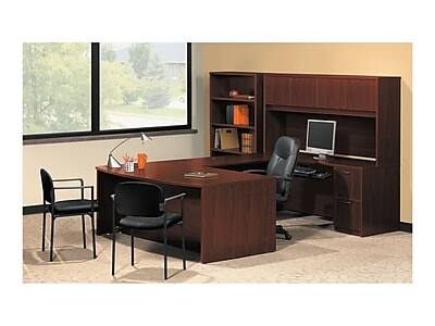 Alt View 4. HON - HON SofThread Leather High-Back Executive Chair, Center-Tilt, Fixed Arms, Black (BSXVL601SB11) - Black.