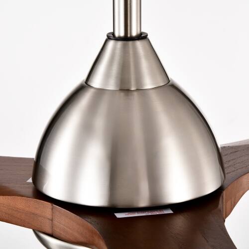 Alt View 6. LUCKY ONE - 52" Ceiling Fan with Light Remote 6-Speed Wood Blades Indoor Use - Nickel.