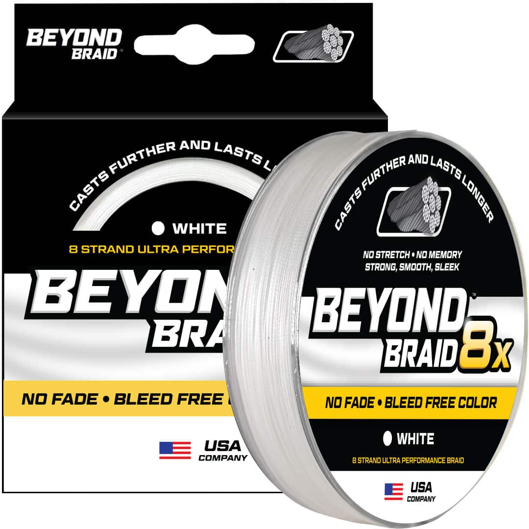 Beyond Braid - White 8X Strand No Fade 300 Yards 20lb - White 8X No Fade