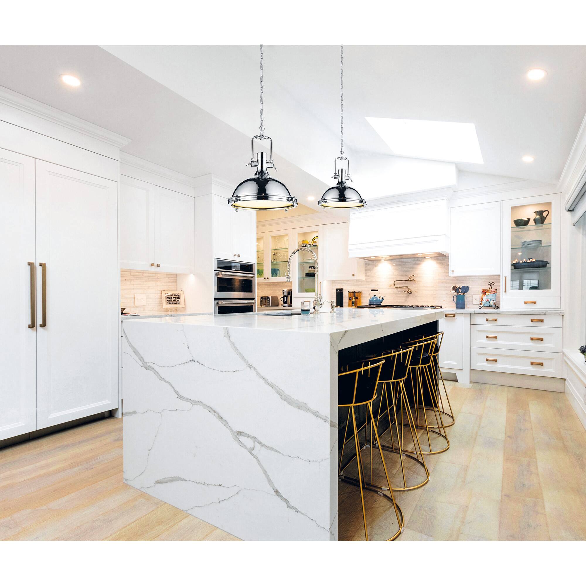 Alt View 3. CWI Lighting - Show 1 Light Down Pendant With Chrome Finish - Chrome.