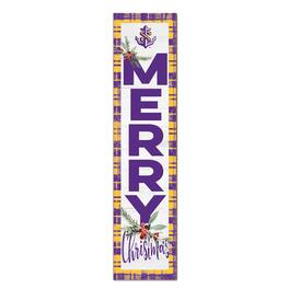 Jardine - LSU Shreveport Pilots 12'' x 48'' Outdoor Merry Christmas Leaner - White