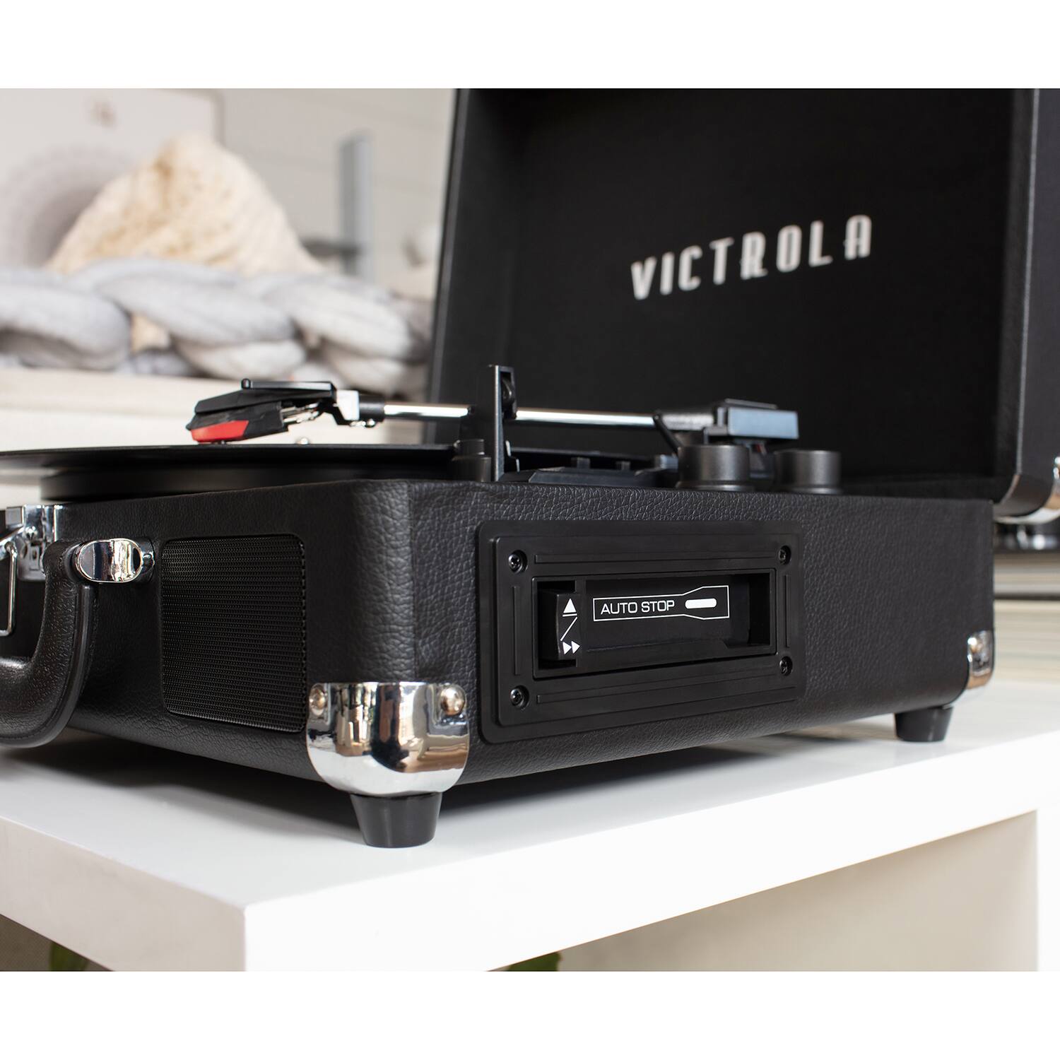 Alt View 20. Victrola - Journey+ Cassette Bluetooth Suitcase Record Player - Black.