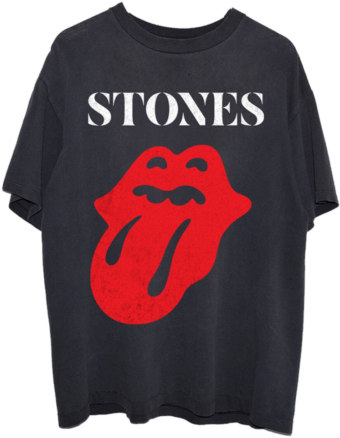 PopMarket - The Rolling Stones - The Rolling Stones Sixty Classic Tongue Vintage Black Unisex SS T-Shirt 2XL - APPAREL - Multicolor