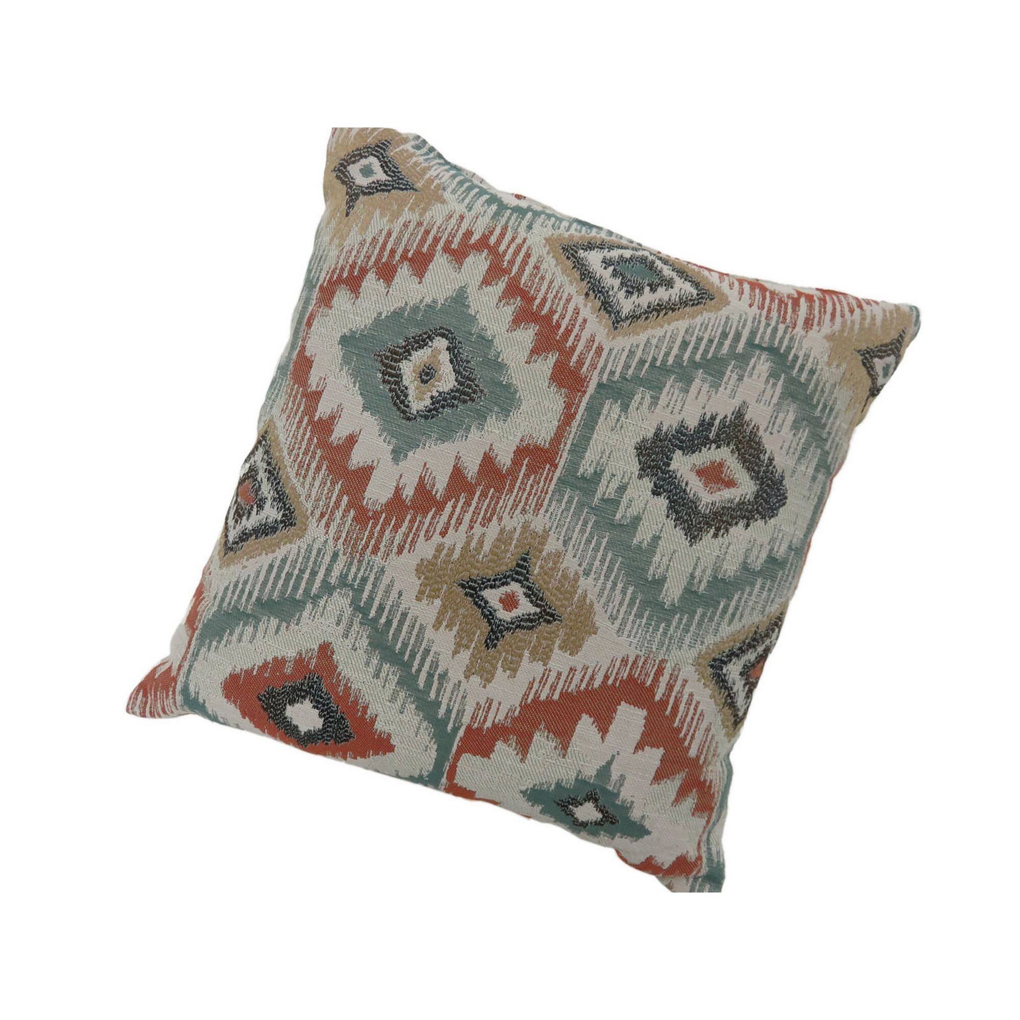 Angle. Manhattan Lane - Contemporary Style Diamond Patterned Set of 2 Throw Pillows - Multicolor.