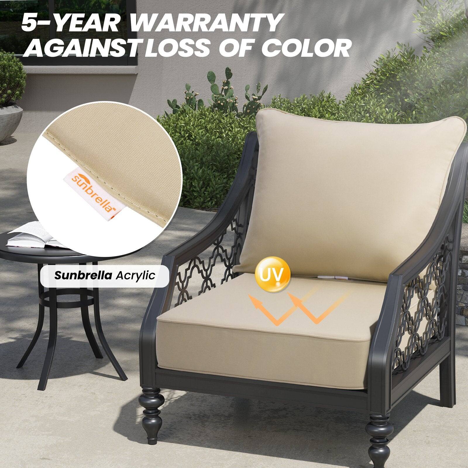 5-YEAR WARRANTY AGAINST LOSS OF COLOR

Sunbrella Acrylic

UV