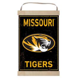 Jardine - Missouri Tigers Faux Rust Banner Sign - Yellow