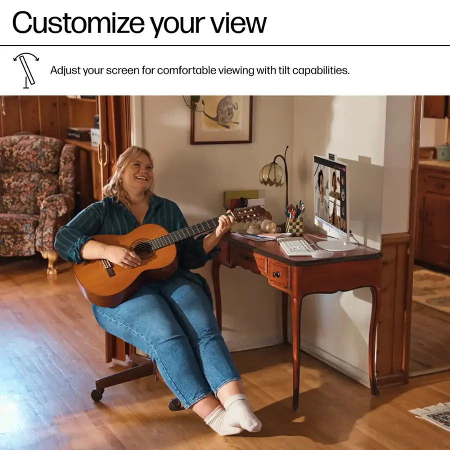Customize your view Adjust your screen for comfortable viewing with tilt capabilities.