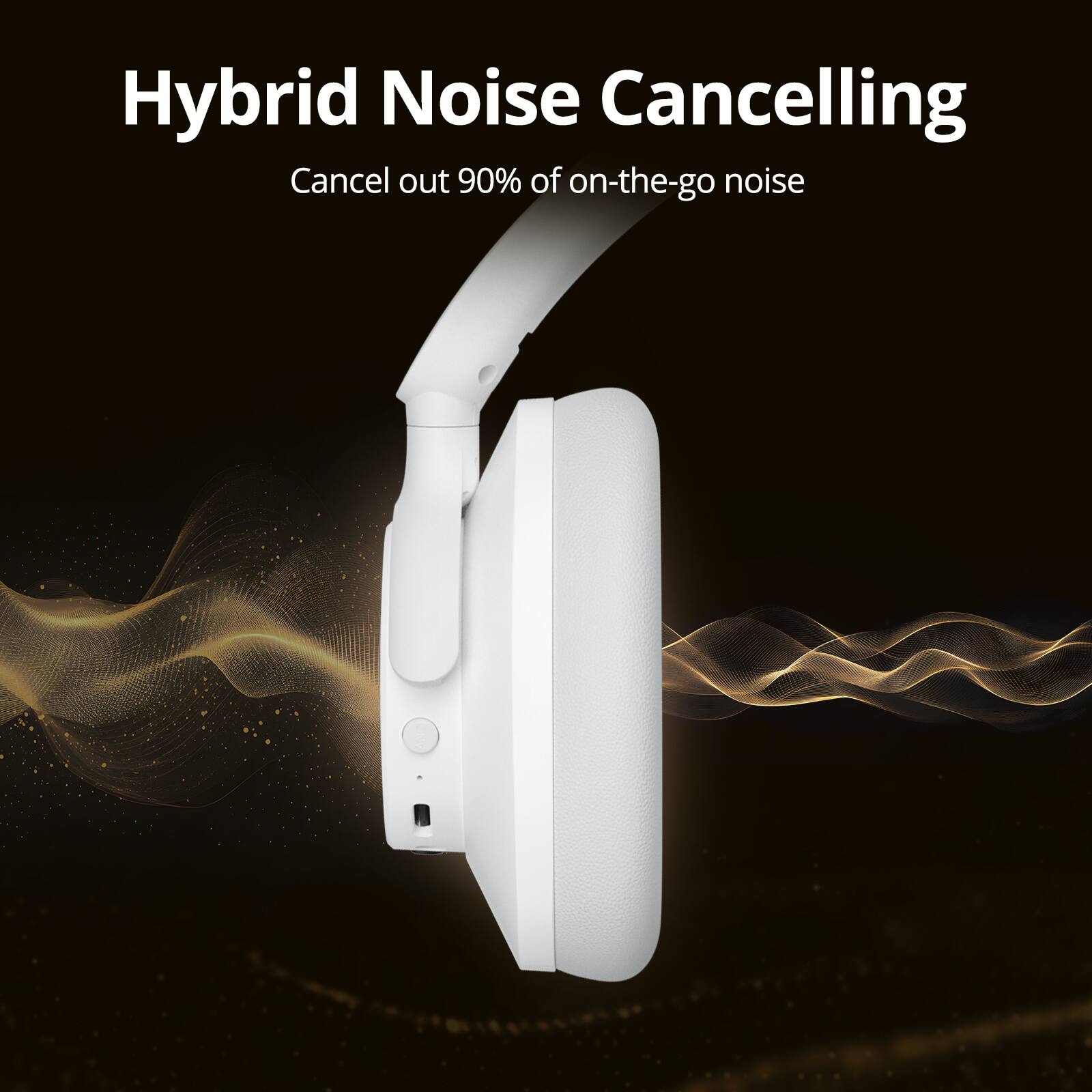 Hybrid Noise Cancelling: Cancel out 90% of on-the-go noise.