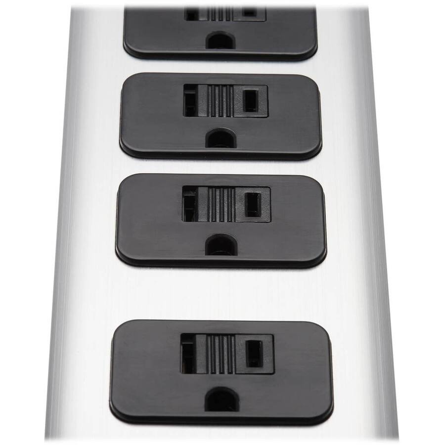 Alt View 3. Tripp Lite - Eaton Tripp Lite Series 5-Outlet Surge Protector with 1 USB-A and 1 USB-C (3.9A Shared) - 6 ft. Cord, 2100 Joules, Metal - Unknown.